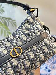 Dior 30 Montaigne Cigale Mini Bag Blue Oblique Jacquard  S2381UTZQ_M928 23cm - 3