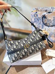 Dior 30 Montaigne Cigale Mini Bag Blue Oblique Jacquard  S2381UTZQ_M928 23cm - 5