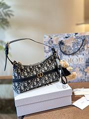 Dior 30 Montaigne Cigale Mini Bag Blue Oblique Jacquard  S2381UTZQ_M928 23cm - 6