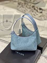 Prada Duchesse and crystal blue mini-bag 22cm x 17cm x 6cm - 4