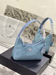 Prada Duchesse and crystal blue mini-bag 22cm x 17cm x 6cm - 6