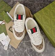 Gucci Re Web Leather Sneakers - 1