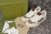 Gucci Re Web Leather Sneakers - 2