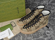 Gucci Maxi GG High Top Beige Ebony 703034 UKOH0 2590 - 2