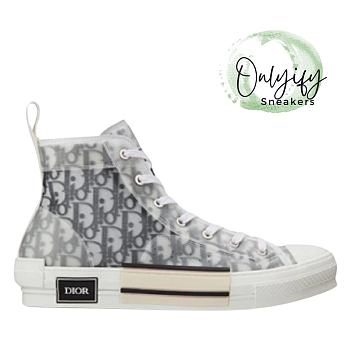 B23 HIGH-TOP  White and Black Dior Oblique Canvas 3SH118YJP_H069