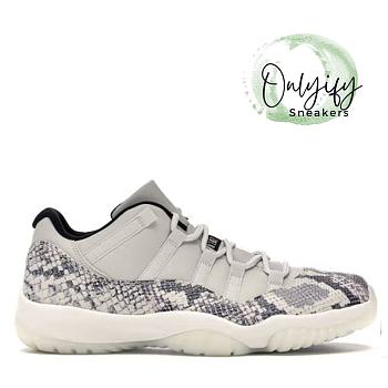 Air Jordan 11 Low White Snake Pattern Low Top CD6846-002