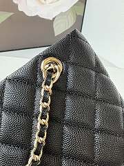 Chanel 25C Mini Black Caviar Clutch on Chain with Light Gold Hardware 11cm x 20cm x 4cm - 4