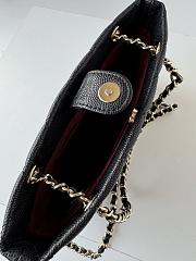 Chanel 25C Mini Black Caviar Clutch on Chain with Light Gold Hardware 11cm x 20cm x 4cm - 5