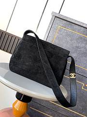 CHANEL Suede Coco Handle Bag 28cm x 12.5cm x 24cm - 4
