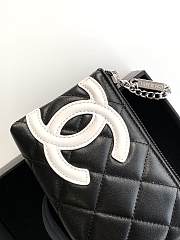 Chanel Black Ligne Cambon Zippy Card Pouch 8cm x 13cm x 3cm - 3