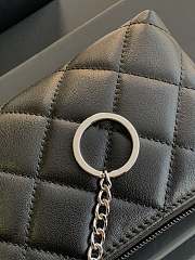 Chanel Black Ligne Cambon Zippy Card Pouch 8cm x 13cm x 3cm - 6