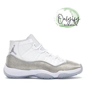 Air Jordan 11 Retro White Metallic Silver High (W) - AR0715-100