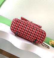 Chanel Gold 24N Coconege Houndstooth Backpack Red 26cm x 28cm x 11cm - 3