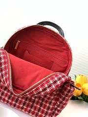 Chanel Gold 24N Coconege Houndstooth Backpack Red 26cm x 28cm x 11cm - 6