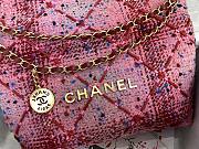 Chanel Chanel 22 tweed handbag pink 35cm ×37cm ×7cm - 3