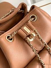 Chanel 23SS Duma Caviar DS Backpack Light Brown 18cm x 18cm x 12cm - 6