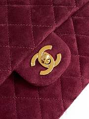 Chanel Timeless Velvet Bordeaux Bordeaux bag 25cm - 5