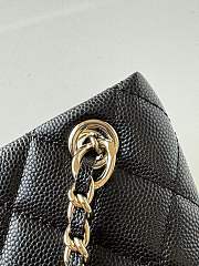 Chanel Mini Matelasse Caviar Skin Chain Shoulder Bag Black Gold Hardware 10cm x15cm x 4cm - 4