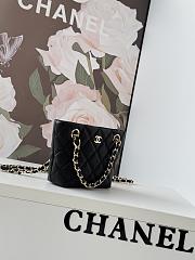 Chanel Mini Matelasse Caviar Skin Chain Shoulder Bag Black Gold Hardware 10cm x15cm x 4cm - 5