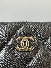 Chanel Mini Matelasse Caviar Skin Chain Shoulder Bag Black Gold Hardware 10cm x15cm x 4cm - 6