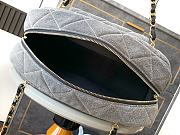 Chanel Maxi Bowling Bag Light Grey Washed Denim Antique Gold Hardware 40cm x 29cm x 15cm - 2