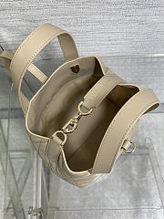 Small Dior Toujours Vertical Tote Bag Powder Beige Macrocannage Calfskin 18cm x 18cm x 12 cm - 5