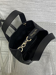 Small Dior Toujours Vertical Tote Bag Black Macrocannage Calfskin 18cm x 18cm x 12 cm - 3