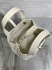 Small Dior Toujours Vertical Tote Bag Latte Macrocannage Calfskin 18cm x 18cm x 12cm - 2
