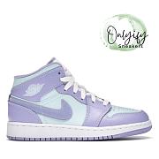 Air Jordan 1 Mid Purple Aqua (GS)  554725-500 - 1