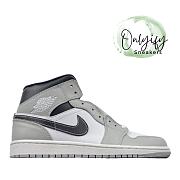 Air Jordan 1 Mid Light Smoke Grey Anthracite - 554724-078 - 1