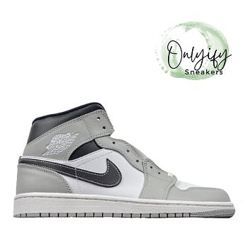 Air Jordan 1 Mid Light Smoke Grey Anthracite - 554724-078