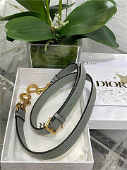Dior Saddle Bag with Strap Stone Gray Grained Calfskin 25cm x 20cm x 6cm - 3