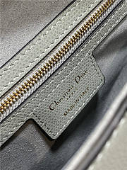 Dior Saddle Bag with Strap Stone Gray Grained Calfskin 25cm x 20cm x 6cm - 2