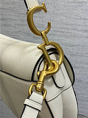 Dior Saddle Bag with Strap Latte Grained Calfskin 25cm x 20cm x 6cm - 6
