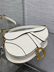 Dior Saddle Bag with Strap Latte Grained Calfskin 25cm x 20cm x 6cm - 5
