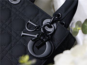 Small Lady Dior My ABCDior Bag Black Ultramatte Cannage Calfskin 20cm x 17cm x 8 cm - 5