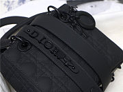 Small Lady Dior My ABCDior Bag Black Ultramatte Cannage Calfskin 20cm x 17cm x 8 cm - 3