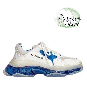 Balenciaga Triple S Clear Sole White Blue 541624 W09E1 1772