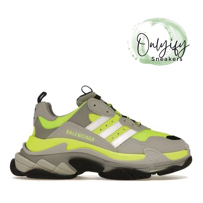 Balenciaga X Adidas Triple S Fluo Yellow 712821 W2ZB5 7512 - 1