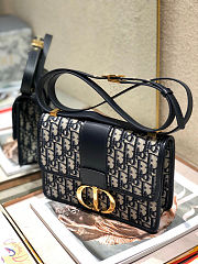 Dior 30 Montaigne Bag Blue Dior Oblique Jacquard 24cm x 17cm x 7 cm - 4