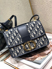 Dior 30 Montaigne Bag Blue Dior Oblique Jacquard 24cm x 17cm x 7 cm - 2