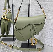 Dior Saddle Bag with Strap Cedar Green Grained Calfskin 25cm x 20cm x 6cm - 1