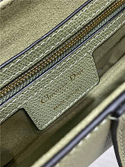 Dior Saddle Bag with Strap Cedar Green Grained Calfskin 25cm x 20cm x 6cm - 6