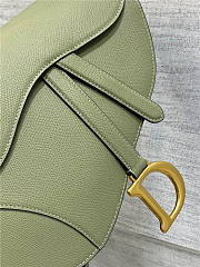 Dior Saddle Bag with Strap Cedar Green Grained Calfskin 25cm x 20cm x 6cm - 2