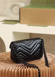 Gucci GG Marmont Belt Bag Black N-HM Women's Crossbody Bag 10cm x 16cm x 5cm - 4