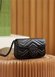 Gucci GG Marmont Belt Bag Black N-HM Women's Crossbody Bag 10cm x 16cm x 5cm - 2