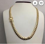 Solid Yellow Gold 9mm Miami Cuban Link Chain Necklace -  24
