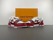 louis Vuitton LV trainer Velcro red and white  - 6