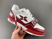 louis Vuitton LV trainer Velcro red and white  - 3