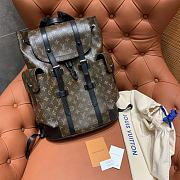 louis vuitton monogram macassar christopher backpack size 38*44*12cm - 4